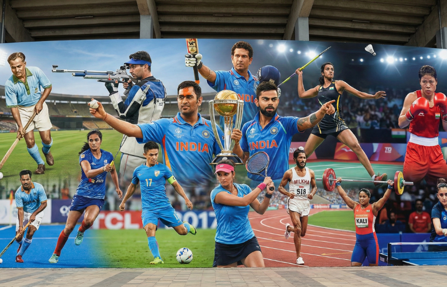 विभिन्न खेलों में भारत के टॉप खिलाड़ी