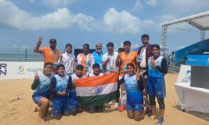 The Indian Women’s Kabaddi team secures GOLD at the 6th Asian Beach Games