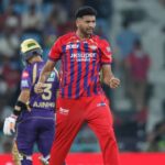 Mohsin Khan with a wicket