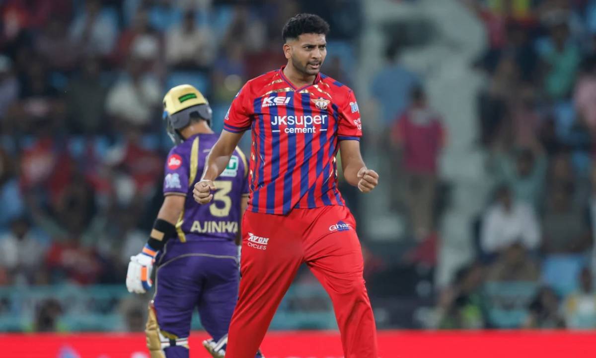 Mohsin Khan with a wicket