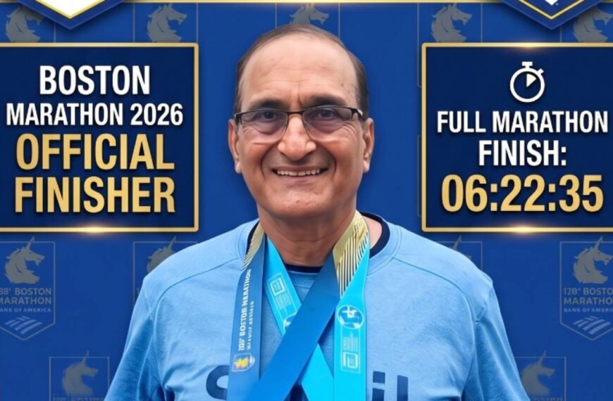 विजन फिट रनिंग क्लब के एथलीट सुनील खेमका ने रचा इतिहास, मैराथन में लहराया तिरंगा