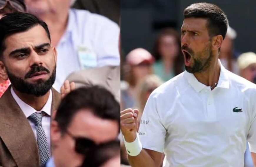 टेनिस दिग्गज नोवाक जोकोविच और भारतीय क्रिकेटर विराट कोहली.