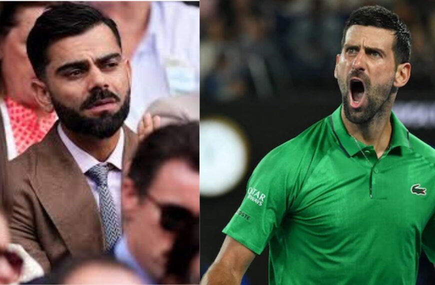 टेनिस दिग्गज नोवाक जोकोविच और भारतीय क्रिकेटर विराट कोहली.